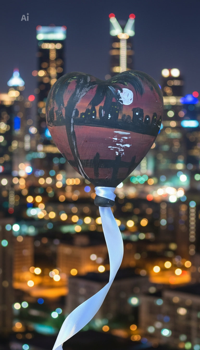 Cuore Palloncino in ceramica